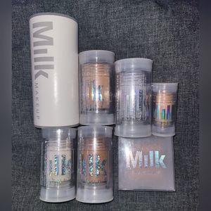 Milk Makeup Bundle- Holographic Highlighters and Blur Setting Spray w Primer